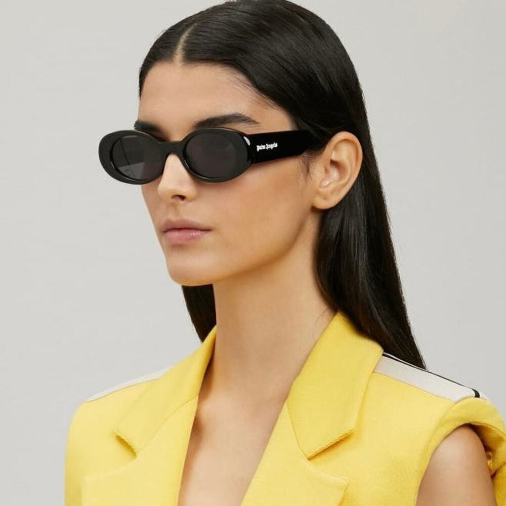 NEW Palm Angels Black Oval Sunglasses